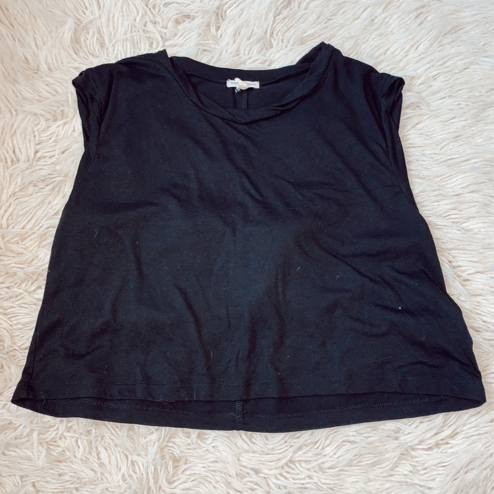 Black Cropped Tank Top
